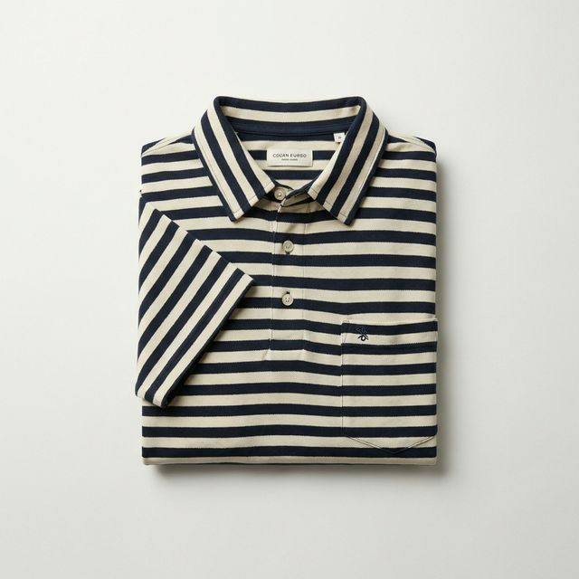 Áo thun Polo nam kẻ sọc H&M