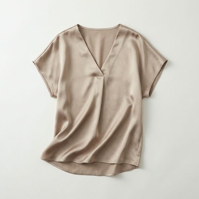 Áo sơ mi lụa nữ cổ V H&M